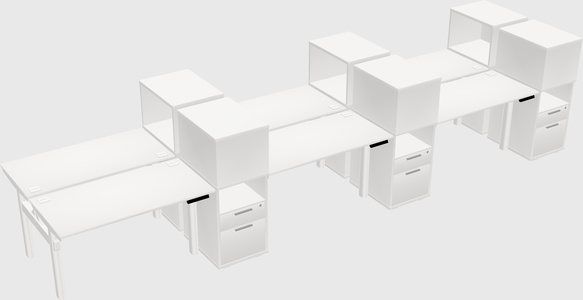 Shared electric desk + cabinet