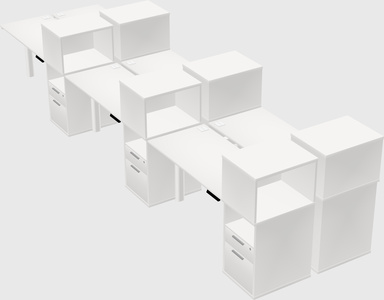 Shared electric desk + cabinet