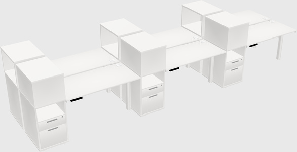 Shared electric desk + cabinet