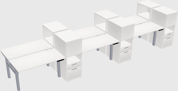 Shared electric desk + cabinet