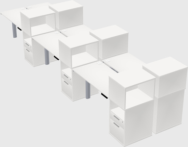 Shared electric desk + cabinet
