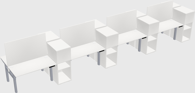 Shared electric desk + cabinet