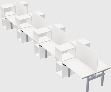 Shared electric desk + cabinet