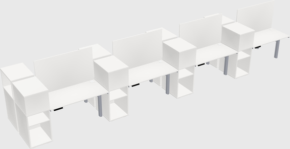 Shared electric desk + cabinet