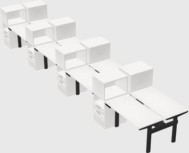 Shared electric desk + cabinet