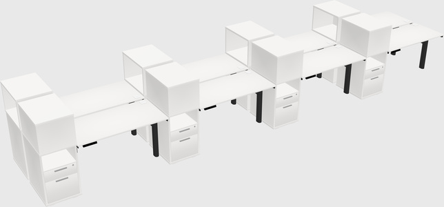 Shared electric desk + cabinet