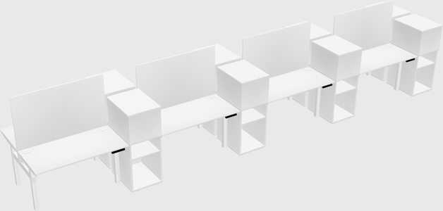Shared electric desk + cabinet