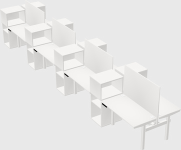 Shared electric desk + cabinet