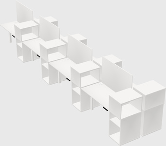 Shared electric desk + cabinet