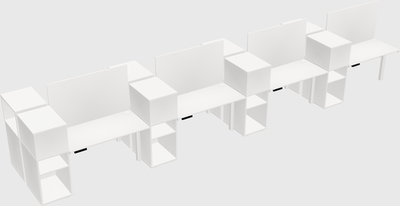 Shared electric desk + cabinet