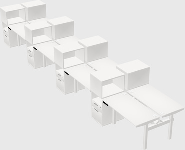 Shared electric desk + cabinet