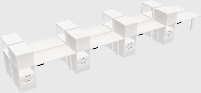 Shared electric desk + cabinet