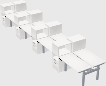 Shared electric desk + cabinet