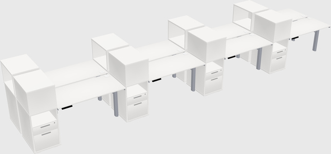 Shared electric desk + cabinet