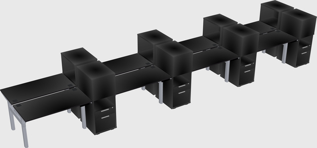 Shared electric desk + cabinet