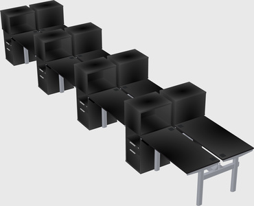 Shared electric desk + cabinet