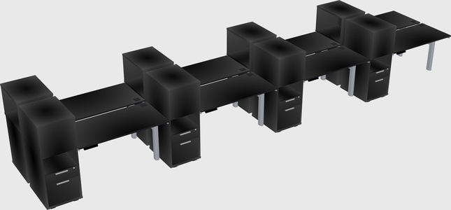 Shared electric desk + cabinet