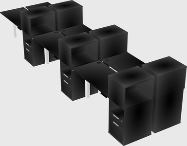 Shared electric desk + cabinet