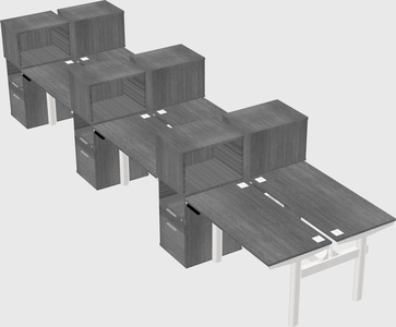 Shared electric desk + cabinet