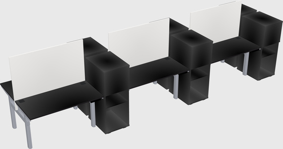 Shared electric desk + cabinet