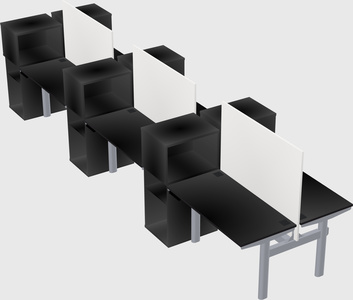 Shared electric desk + cabinet