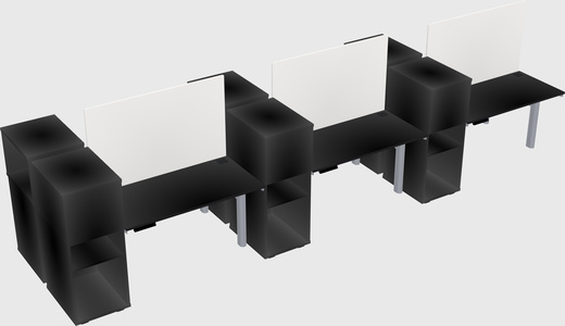 Shared electric desk + cabinet