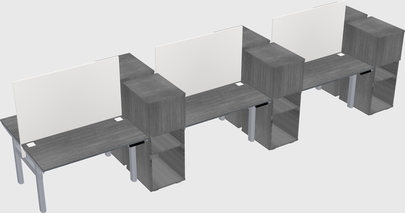 Shared electric desk + cabinet