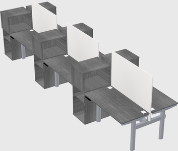 Shared electric desk + cabinet