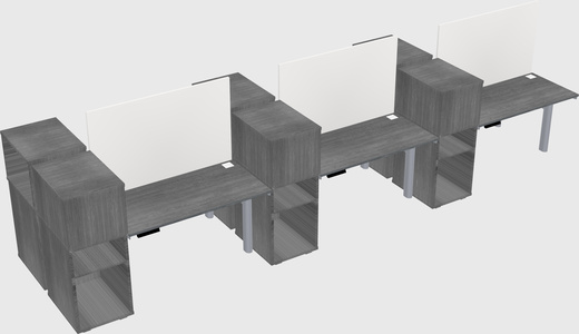 Shared electric desk + cabinet