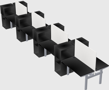 Shared electric desk + cabinet