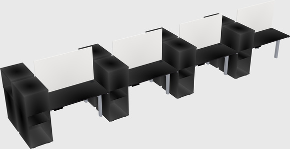 Shared electric desk + cabinet