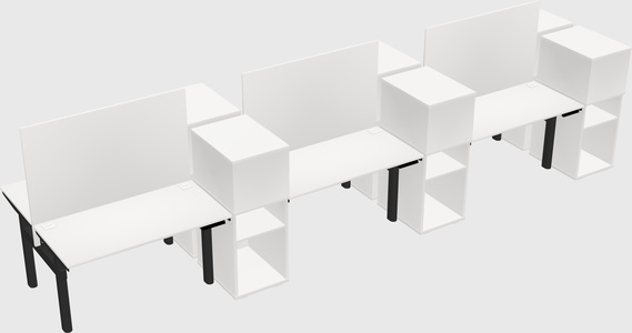 Shared electric desk + cabinet
