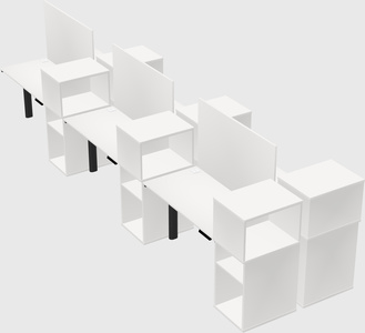 Shared electric desk + cabinet