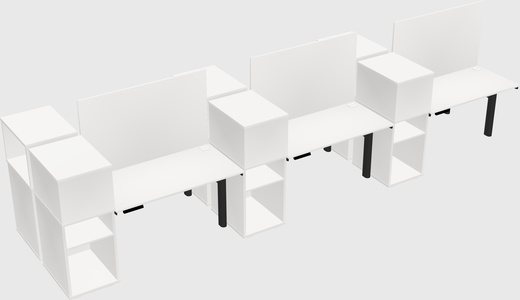Shared electric desk + cabinet