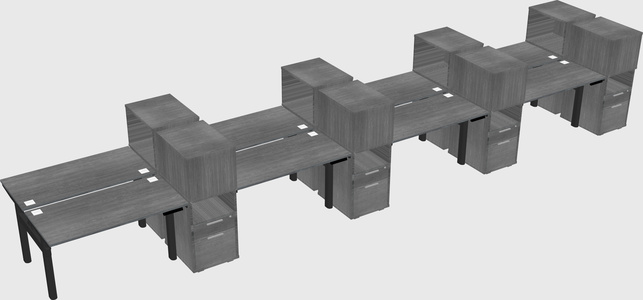Shared electric desk + cabinet
