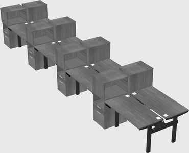 Shared electric desk + cabinet