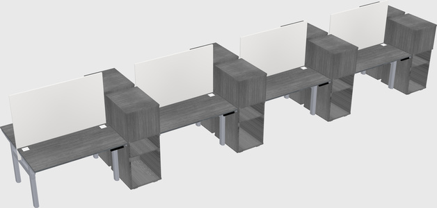 Shared electric desk + cabinet
