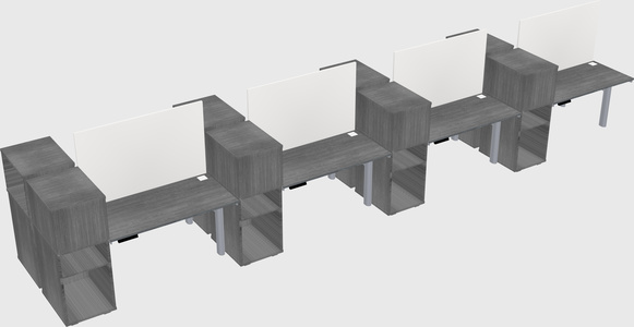 Shared electric desk + cabinet