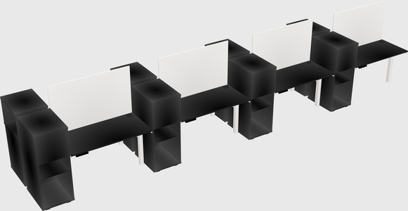 Shared electric desk + cabinet