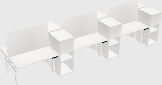 Shared electric desk + cabinet