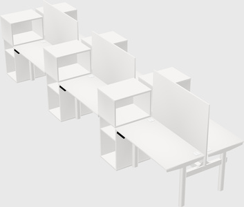 Shared electric desk + cabinet