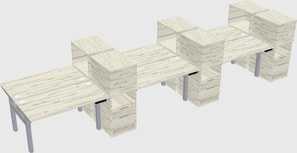 Shared electric desk + cabinet