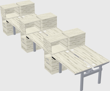 Shared electric desk + cabinet