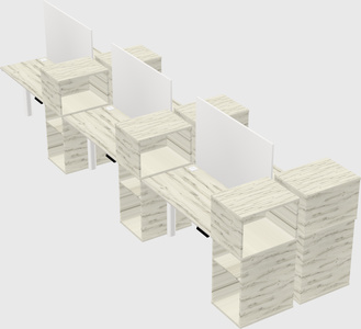 Shared electric desk + cabinet