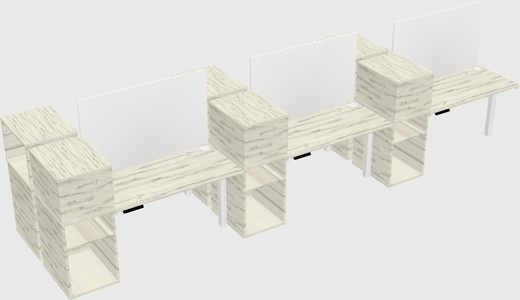 Shared electric desk + cabinet