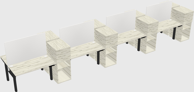 Shared electric desk + cabinet