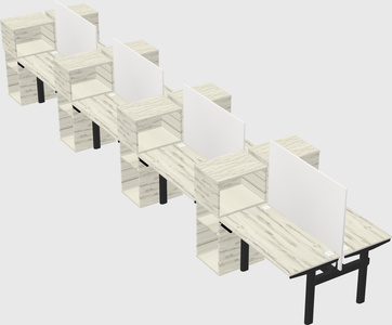 Shared electric desk + cabinet