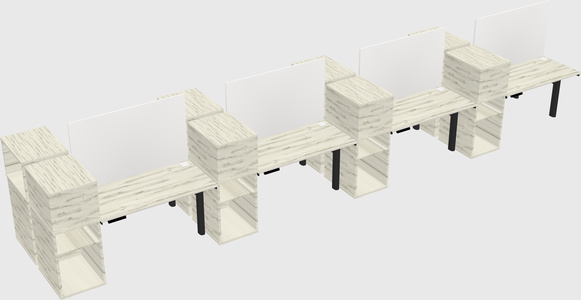 Shared electric desk + cabinet