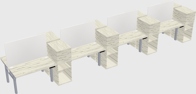 Shared electric desk + cabinet