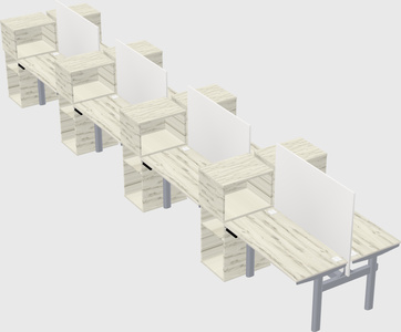 Shared electric desk + cabinet